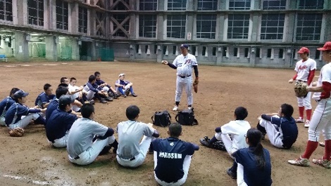 目指せ！甲子園　中３野球教室