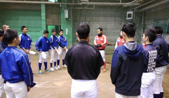 目指せ！甲子園　中３野球教室