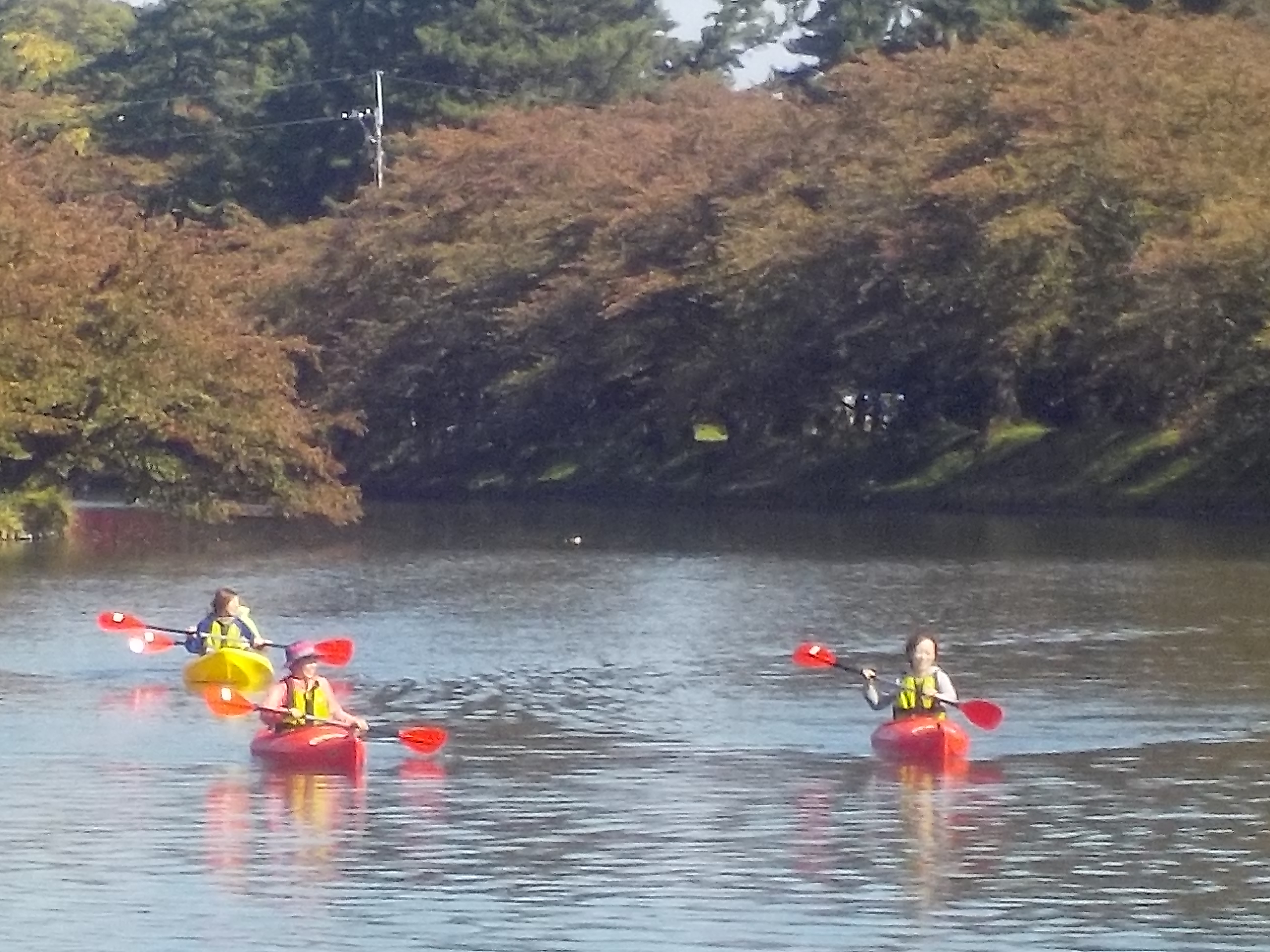 秋のカヌー体験in弘前公園