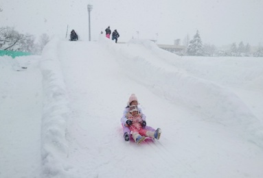 冬の球場アート2026