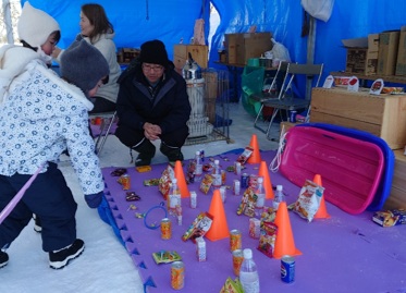 冬の球場アート2026